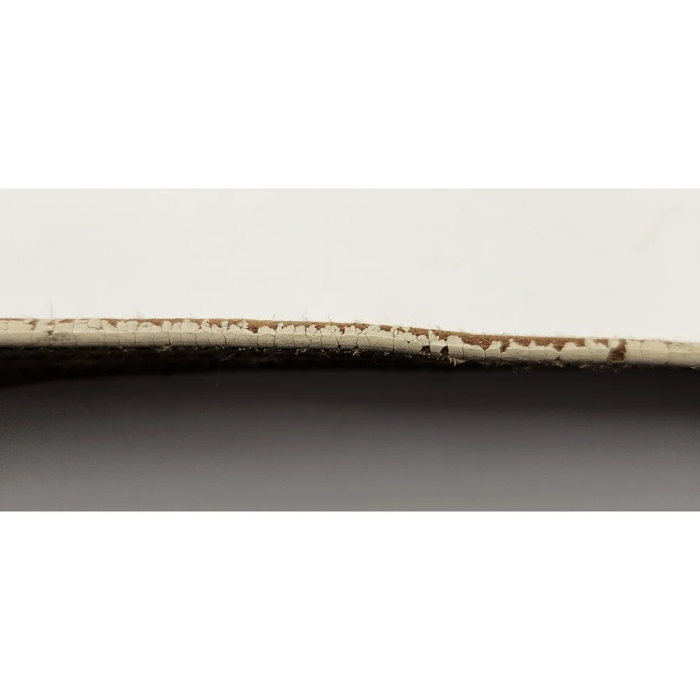 Aeropostale Ivory Flower Leather Belt Womens Medium Boho Peasant Style 1 1/2